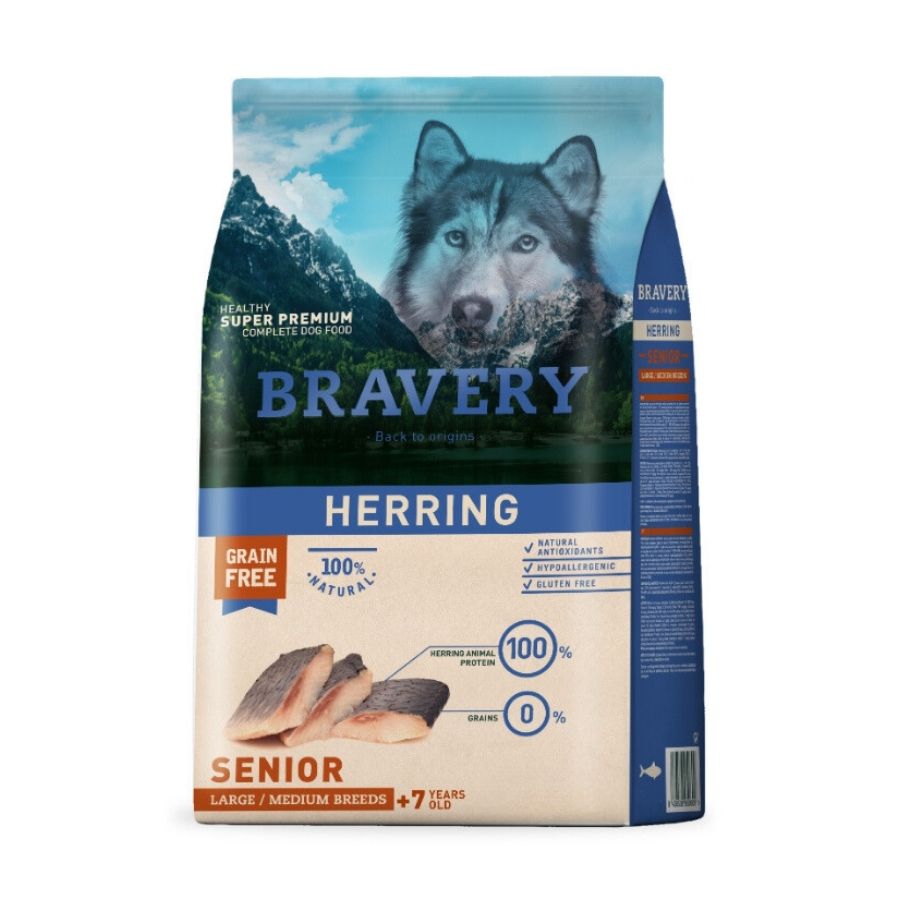 BRAVERY DOG HERRING SENIOR RAZAS MEDIANAS Y GRANDES