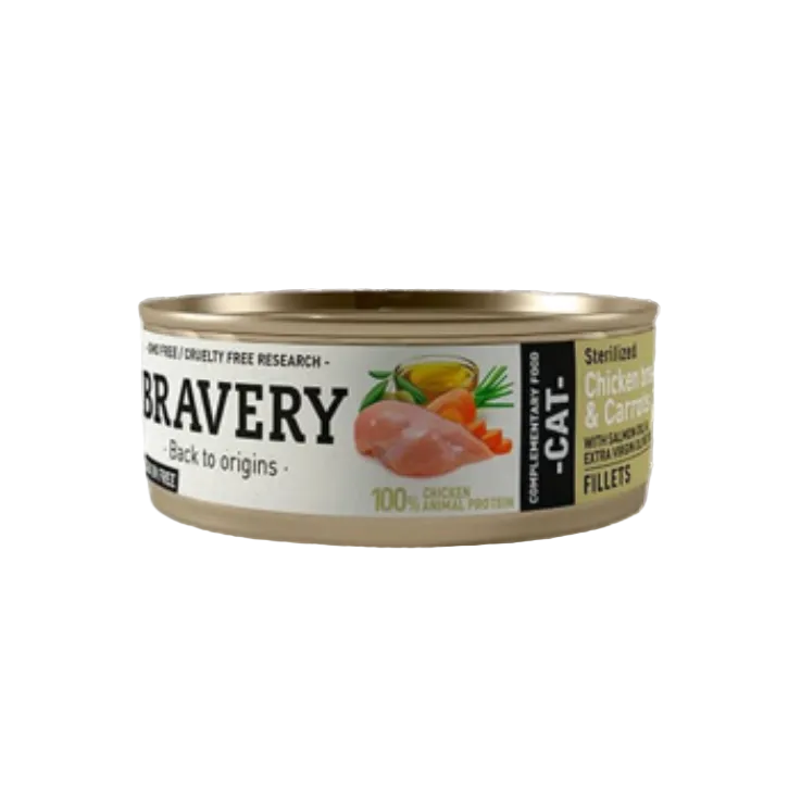 BRAVERY CHICKEN AND CARROTS STERILIZED CAT WET FOOD