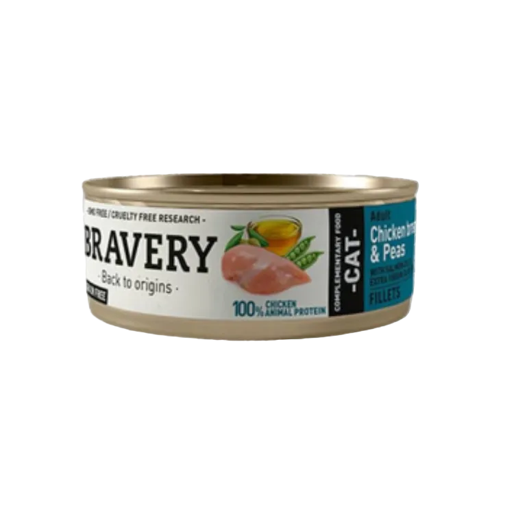 BRAVERY CHICKEN AND PEAS ADULT CAT WET FOOD