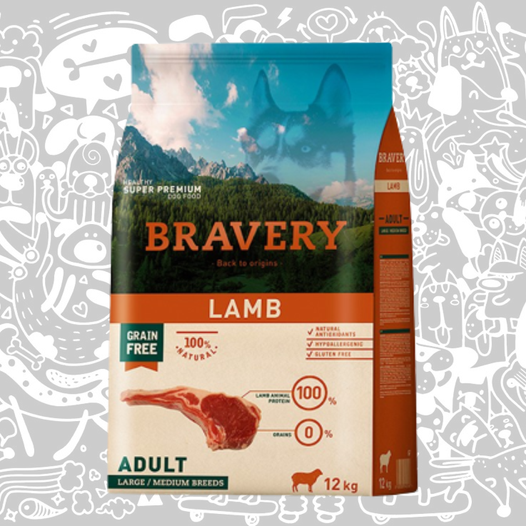 BRAVERY LAMB ADULT LARGE/MEDIUM BREED