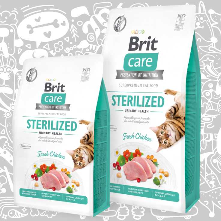 BRIT CARE CAT GF STERILIZED URINARY