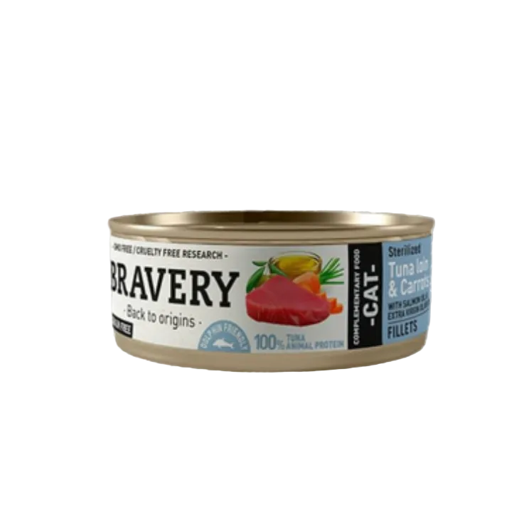 BRAVERY TUNA LOIN AND CARROTS STERILIZED CAT WET FOOD