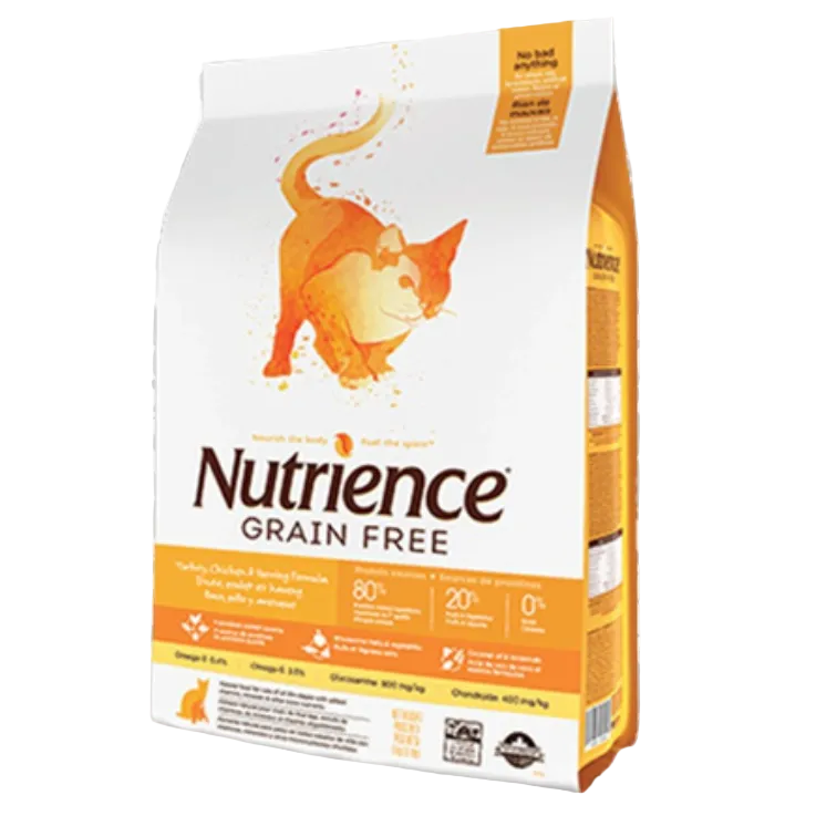 NUTRIENCE GRAIN FREE CAT PAVO POLLO Y ARENQUE