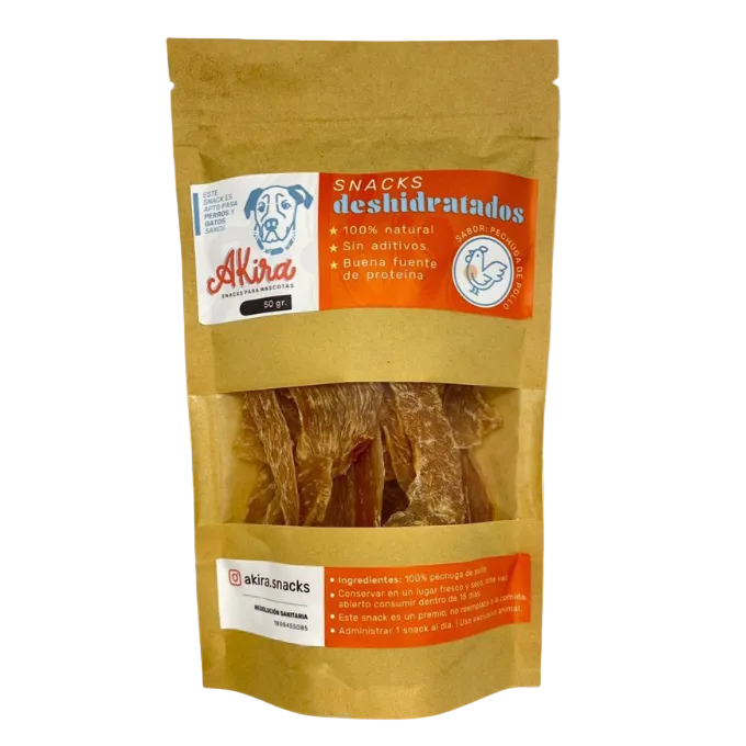 AKIRA SNACK DESHIDRATADO PECHUGA DE POLLO