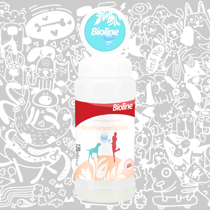 BIOLINE BACON BURBUJAS CON SABOR TOCINO PARA PERROS