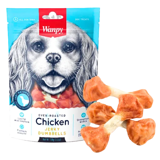 WANPY JERKY CHICKEN DUMBELLS PERRO