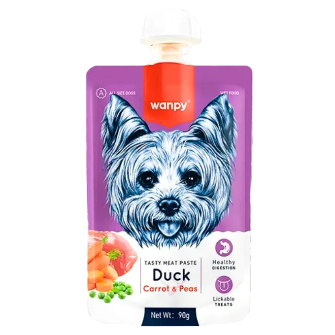 WANPY TASTE MEAT PASTE DOG DUCK, CARROT & PEA