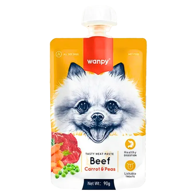 WANPY TASTE MEAT PASTE DOG BEEF, CARROT & PEA