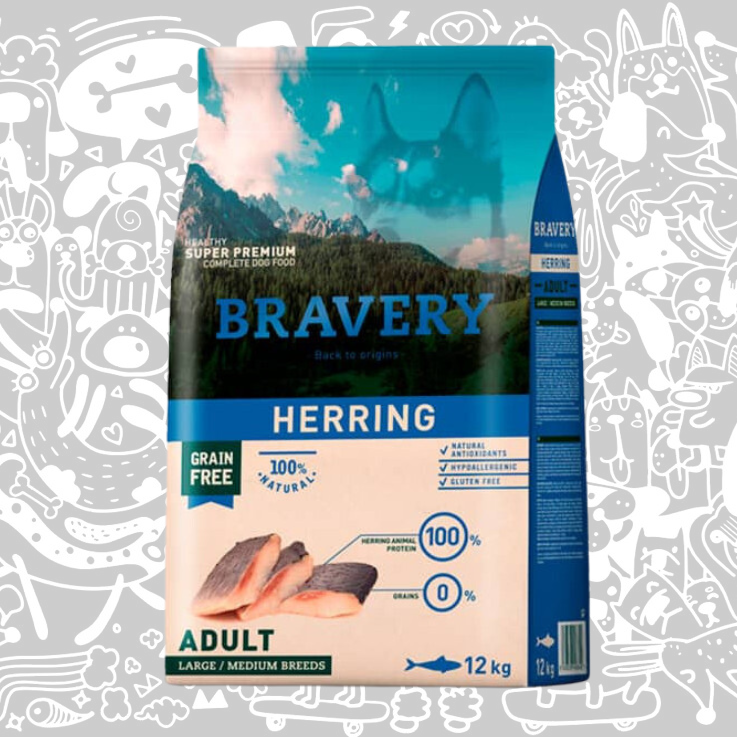 BRAVERY HERRING ADULT LARGE MEDIUM BREEDS