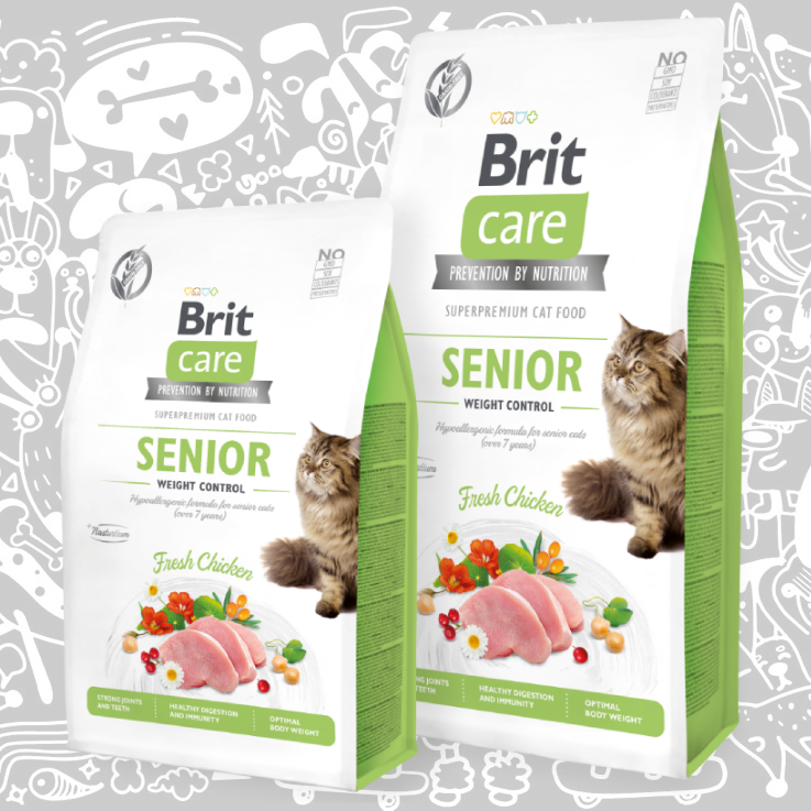BRIT CARE CAT GF SENIOR WEIGHT CONTROL