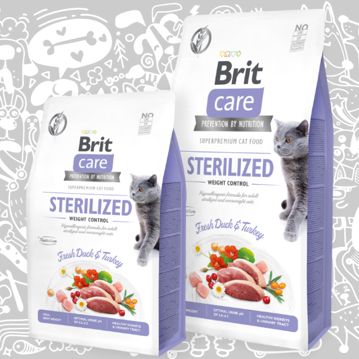 BRIT CARE CAT GF STERILIZED WEIGHT CONTROL