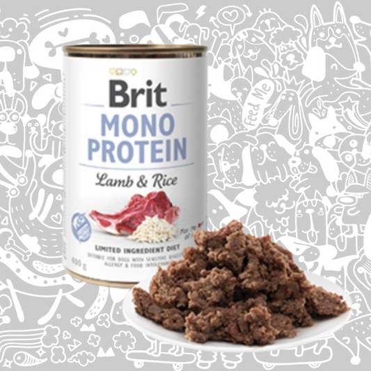 BRIT CARE MONO PROTEIN LATA CORDERO Y ARROZ