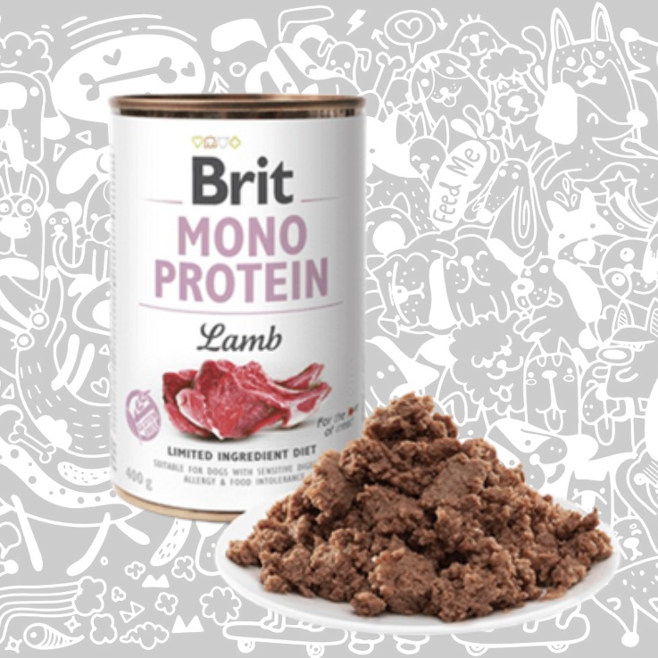 BRIT CARE MONO PROTEIN LATA CORDERO