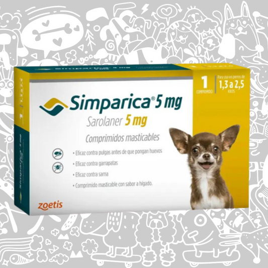 SIMPARICA PERRO 1,3-2,5 KG