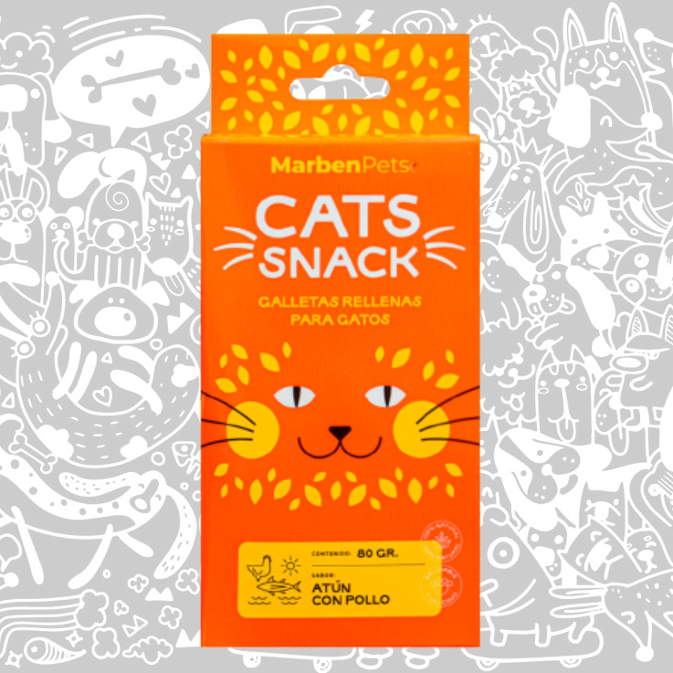CATS SNACK GALLETAS RELLENAS ATUN CON POLLO