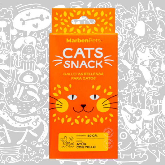 CATS SNACK GALLETAS RELLENAS ATUN CON POLLO