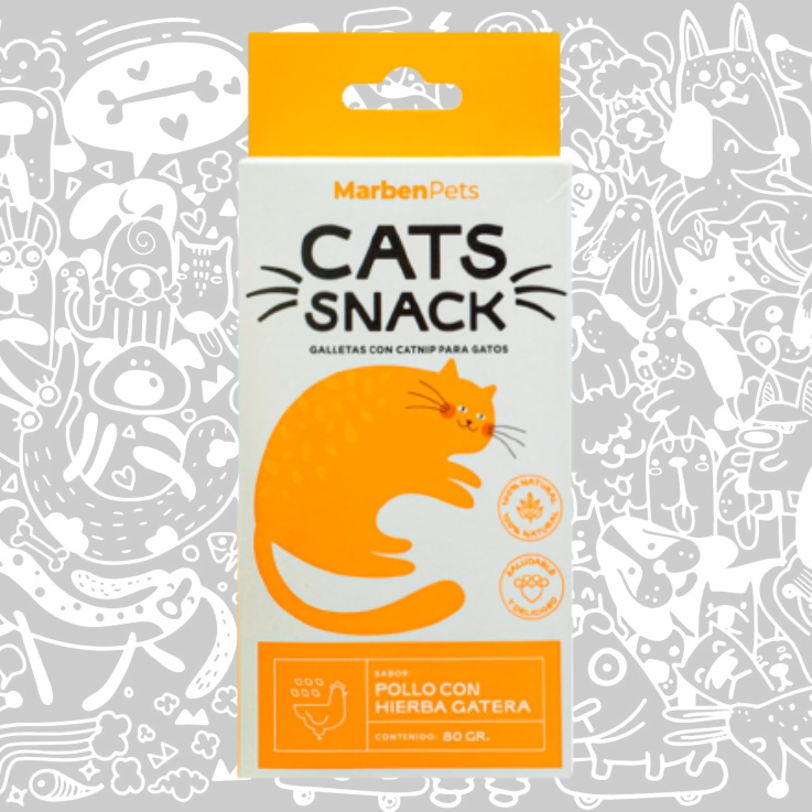 CATS SNACK GALLETA POLLO CON HIERBA GATERA