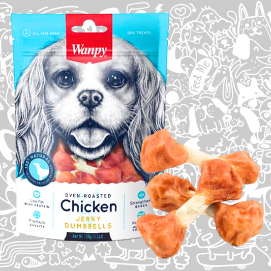 WANPY JERKY CHICKEN DUMBELLS PERRO