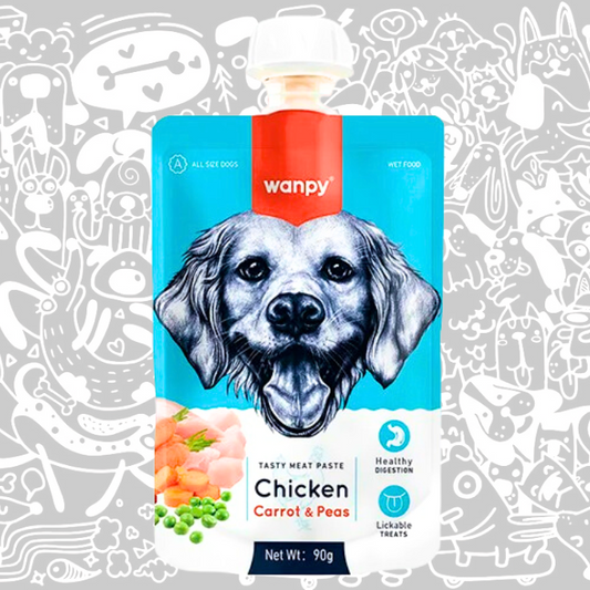 WANPY TASTE MEAT PASTE DOG CHICKEN, CARROT & PEA