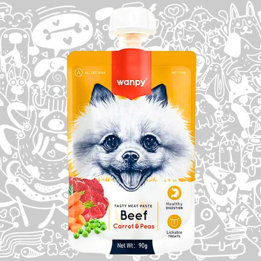 WANPY TASTE MEAT PASTE DOG BEEF, CARROT & PEA
