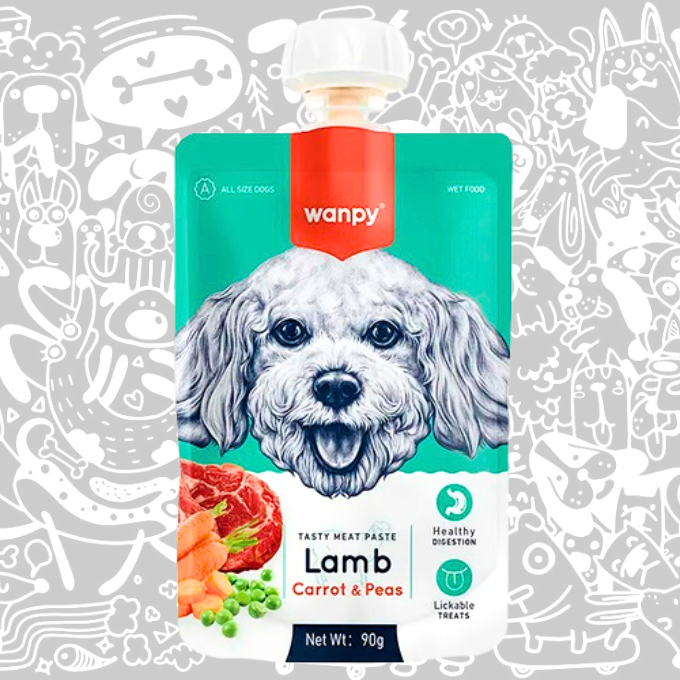 WANPY TASTE MEAT PASTE DOG LAMB, CARROT & PEA