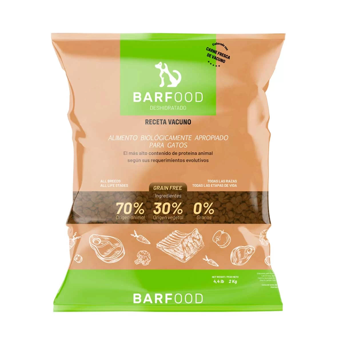 BARFOOD GATO VACUNO