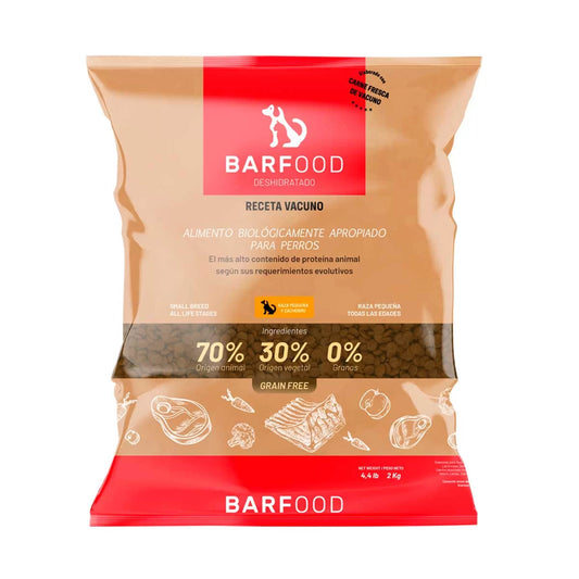 BARFOOD PERRO VACUNO CACHORRO Y RAZAS PEQUEÑAS